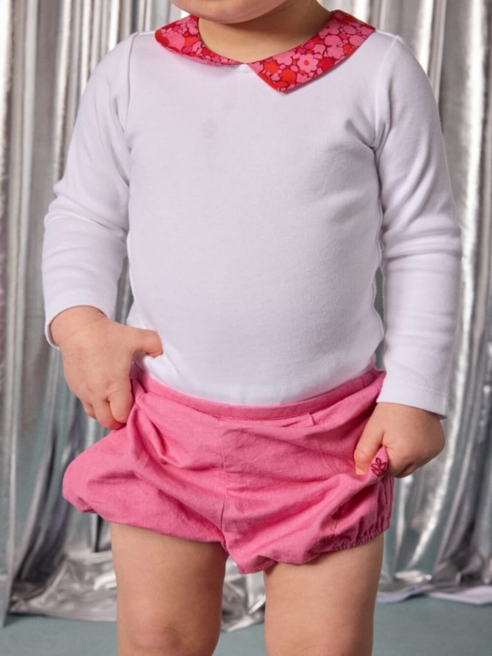 Camille Embroidered Bloomers - Sorbet Pink